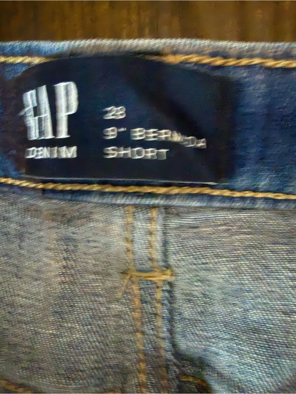 GAP Mid Wash Denim Bermuda Shorts - Blue - Picture 5 of 6